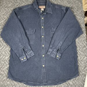 Moose Creek Chamois Shirt Men’s 2XL Blue Flannel Heavy Outdoor